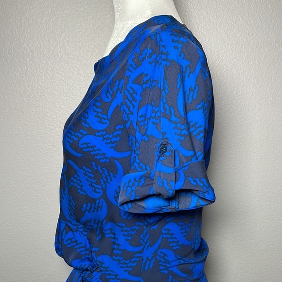 Diane von Furstenberg Leron Silk Georgette Tie Sleeve sheath dress size 6 - Picture 8 of 15